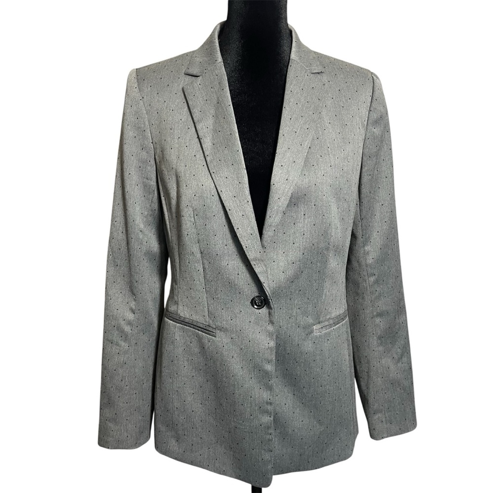 Banana Republic Blazer gray black polka dot size 8